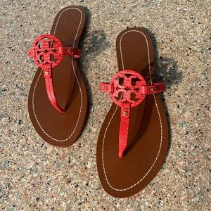 Red Tory Burch Mini Miller Sandals